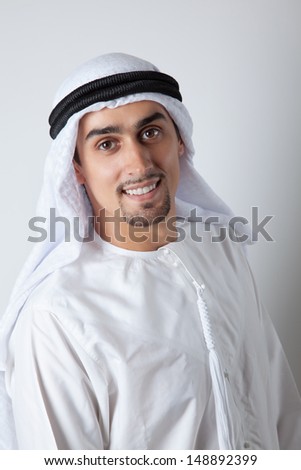 Portrait of a young smiling Arab Portrait of a young smiling Arab