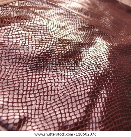 Elegant leather pattern close up. Good for fashion, furniture, textile, apparel, abstract or interior design.