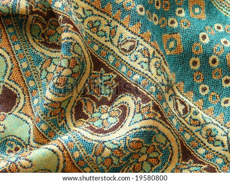 Beautiful, arab, arabic, arabian, arabesque fabric background. For paisley, oriental, geometric, carpet, baroque, indian, iranian, persian abstract design. More of this motif and textiles in my port.