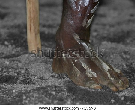 Aboriginal Foot In Sand Aboriginal Foot In Sand Stock Photo 719693