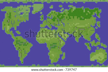 styalised earth map