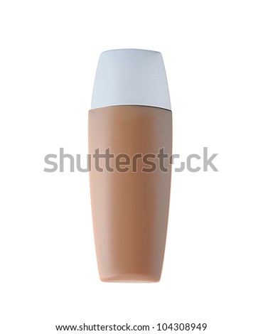 liquid makeup foundation in tube isolated on white background