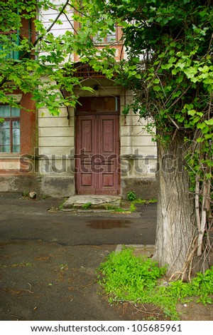 Front Door of a Beautiful Brick House