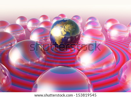World Earth center egocentricity, bubble wrap