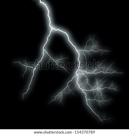Lightning. Amazing lightning on black background