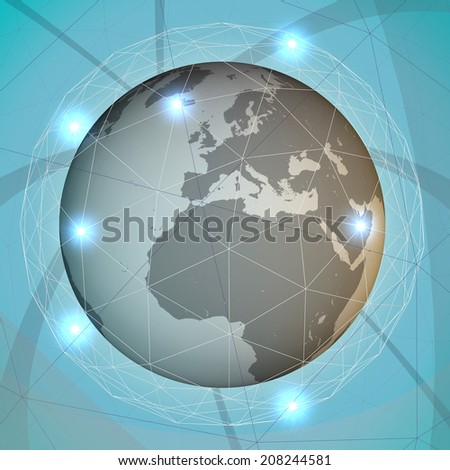 World globalization network, internet, communicate