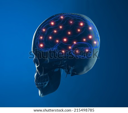 Brain neurons synapse