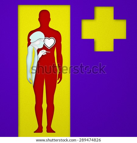 Surgeon and patient, surgery, operate. Surgery and hospitalization of a person