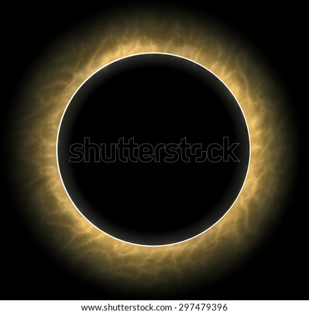 Total eclipse, the sun and moon