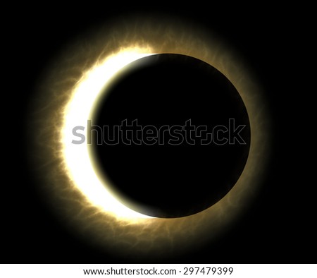 Partial eclipse, the sun and moon