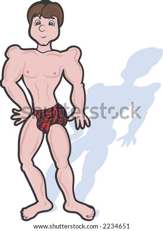 Sexy Lingerie    on Sexy Dude In His Underwear Is A Character Illustration Of A Goofy Man