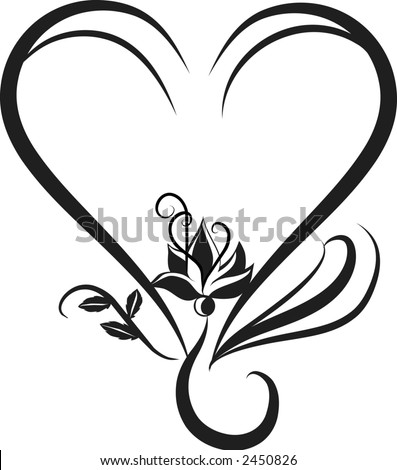 Logo Design Vintage on In A Heart Shaped Design Element  Stock Vector 2450826   Shutterstock