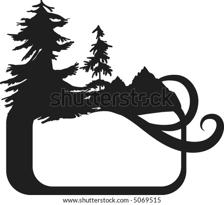 Pine Tree Frame Stock Vector Illustration 5069515 : Shutterstock