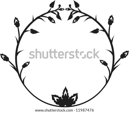 stock vector Drawing of Arum Lily frame elements with butterflies