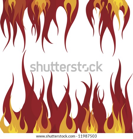 hot rod flames vector. stock vector : Retro stylized