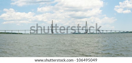 The Charleston Harbor and Cooper River in Charleston, South Carolina.