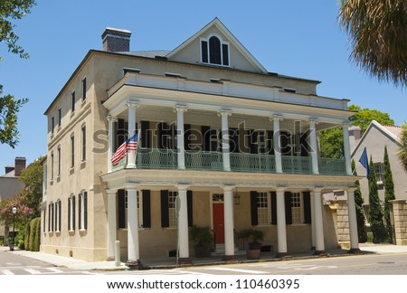 A Victorian style house built in the eighteen hundreds in Charleston, South Carolina.