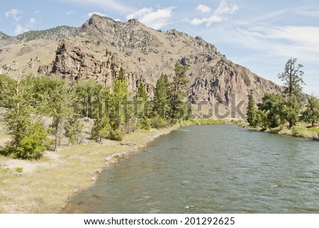 The Salmon River in Central Idaho.
