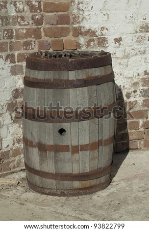An old whiskey barrel.