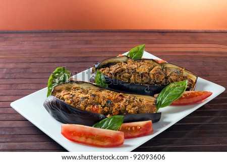 Melanzane ripiene al forno - Stuffed Eggplant oven baked