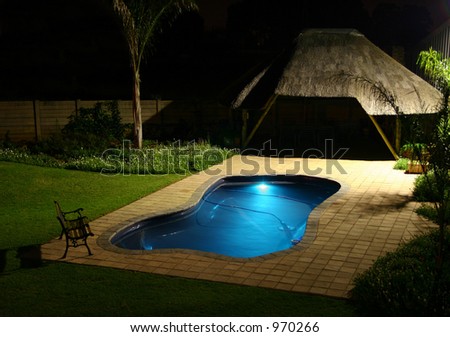Swimming Pool And Lapa At Night Stock Photo 970266 : Shutterstock