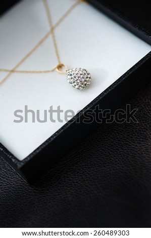 Luxury necklace in box - black surface