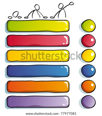 funny buttons. stock vector : Funny Buttons with guys to choose
