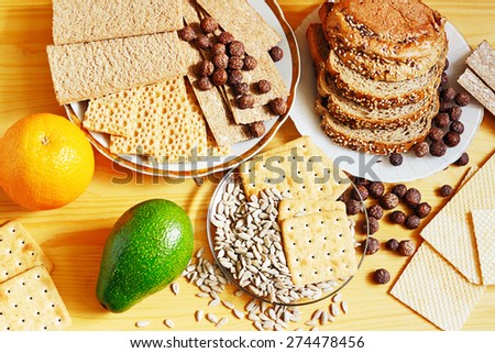 Grain products and fresh fruits are good for health