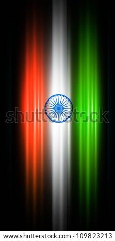 Indian flag black bright stylish tricolor vector design