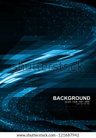 abstract bright blue colorful mosaic background wave vector