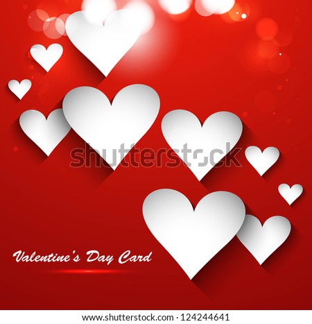 Valentines Day bright background colorful heart shape vector illustration