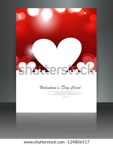 Wedding heart brochure card vector