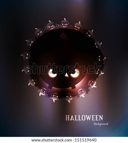Halloween bright colorful pumpkins party vector background