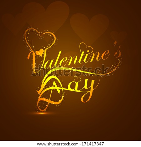 Beautiful calligraphy text valentine's day vector design
