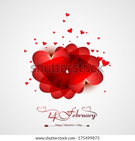 Valentine's day card background for celebration colorful heart illustration vector