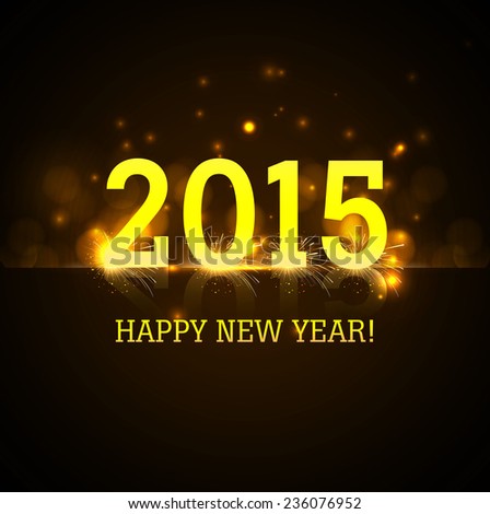 Vector Celebration shiny for reflection 2015 new year holiday background