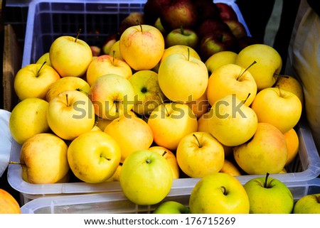 Fresh ripe apples in china