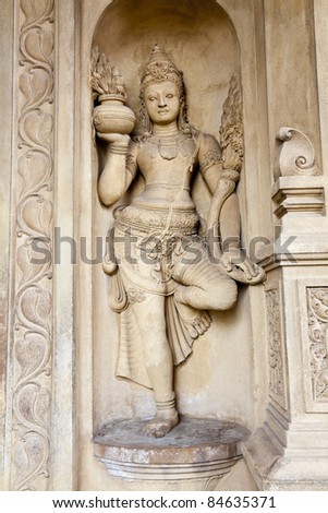 stone carving in temple of the tooth, candy, sri lank