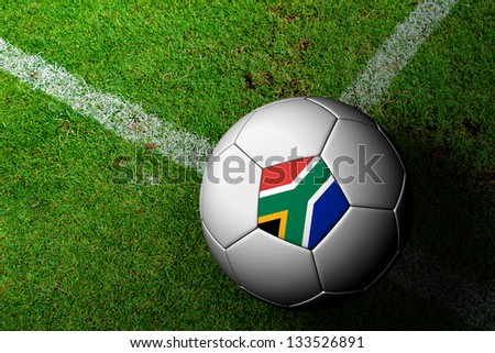 Flag Pattern of a soccer ball in green grass
