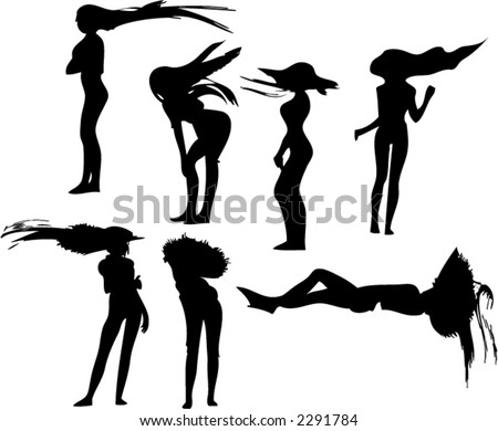 silhouettes of women. Silhouettes of Women with