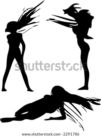silhouettes of women. Silhouettes of Women with