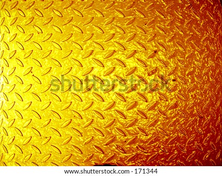 angle perspective lines geometric grating checker plate color orange  shine gold metal metalic floor