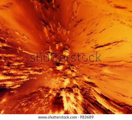 Abstract background burn hot, heat, red, sun warm explosive explosion gold,