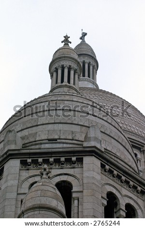 Montmartre Cathedral isolated background