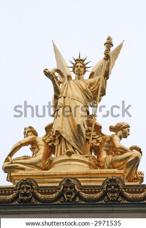 portal 2 atlas statue. french statue of liberty