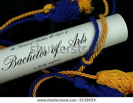 Bachelors Degree with Honor Cords