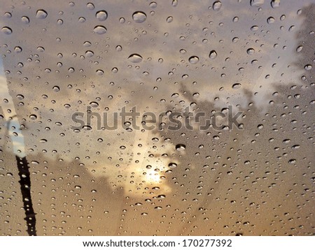 wet window after rain