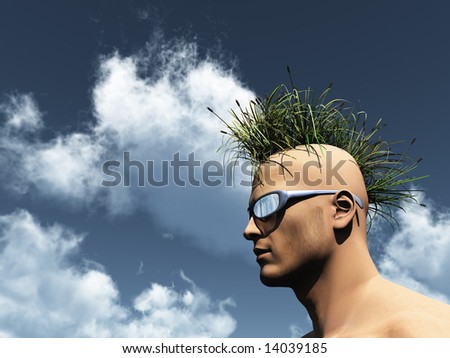 stock-photo-human-head-with-grass-mohawk