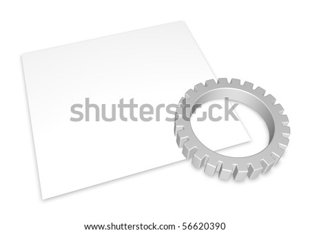 blank white page. wheel and lank white page