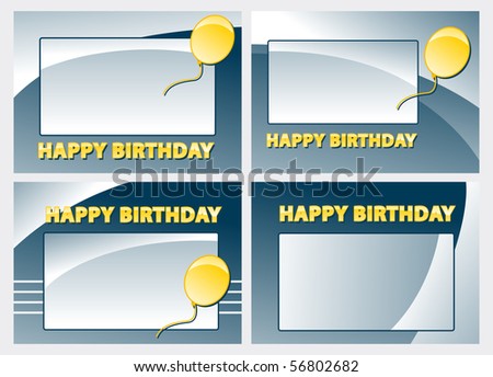 Happy Birthday Card Templates Stock Vector 56802682 : S